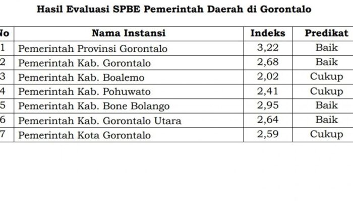 Bone Bolango Raih Nilai Tertinggi SPBE Kabupaten dan Kota di Gorontalo