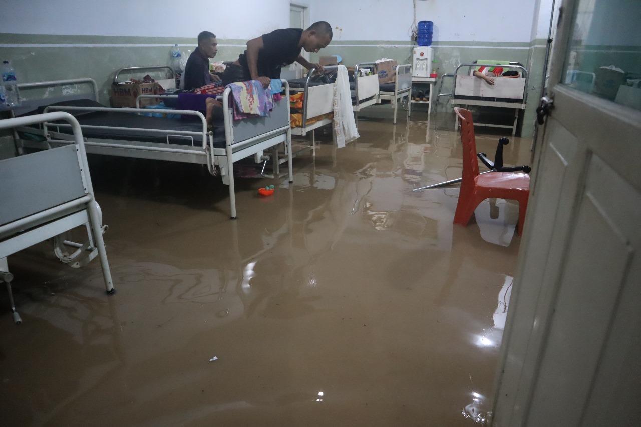 Lapas Kelas IIA Gorontalo Terendam Banjir, WBP Dipastikan Aman/Hibata.id