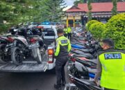 Polres Bone Bolango Amankan 75 Motor Balap Liar di Center Point