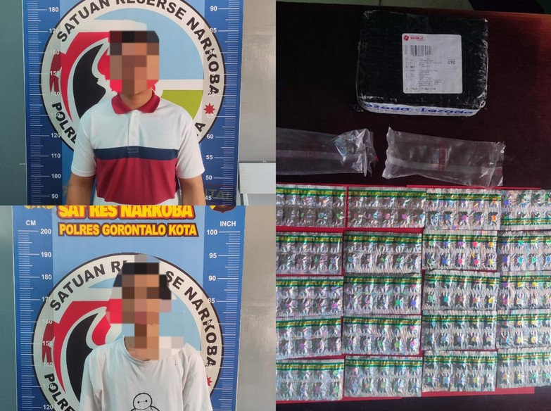 Satuan Reserse Narkoba Polresta Gorontalo Kota, berhasil mengungkap kasus peredaran obat keras tanpa resep dokter/Hibata.id