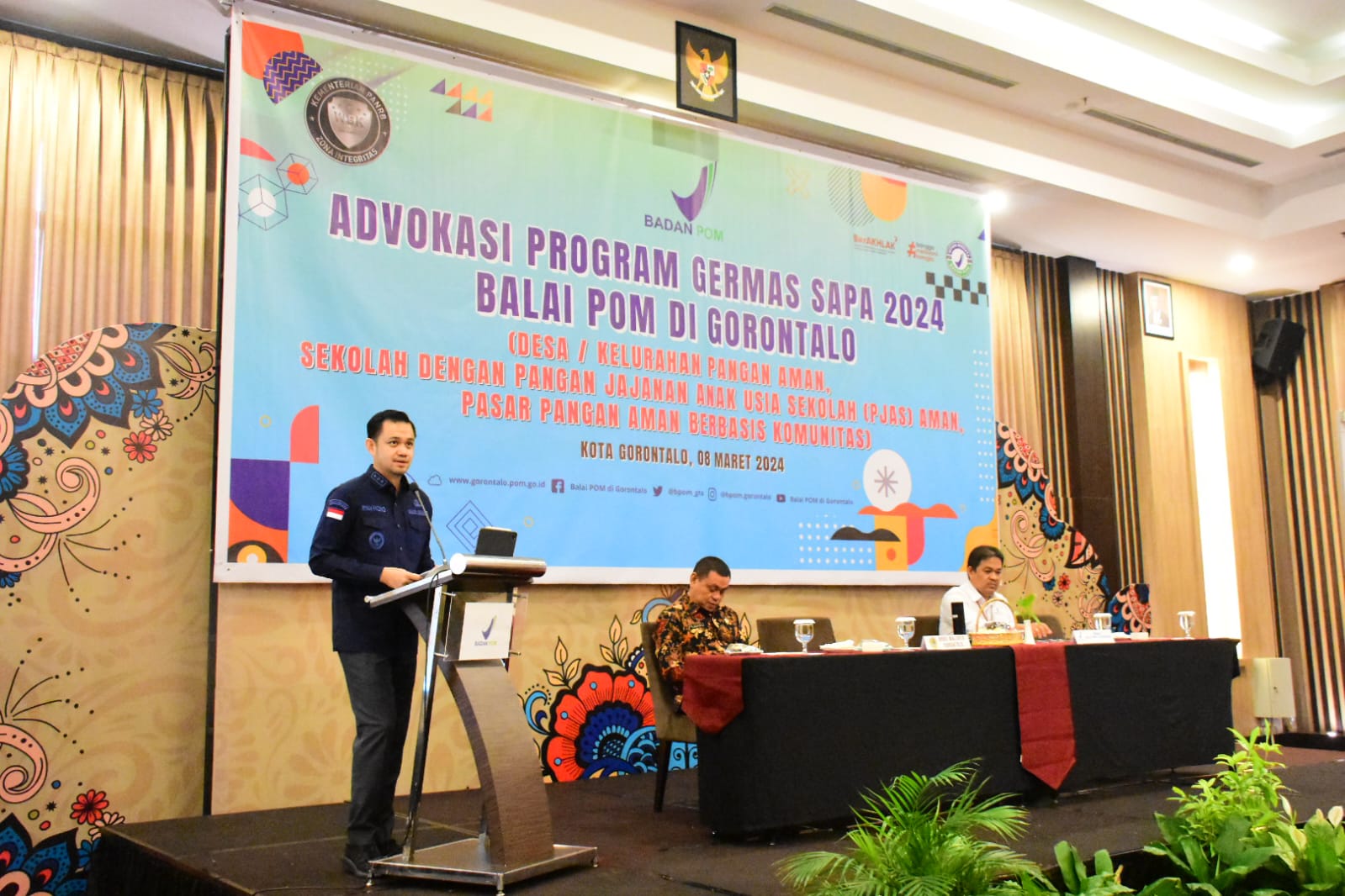 Wakil Wali Kota Gorontalo, Ryan F. Kono saat membuka secara resmi advokasi program Germas SAPA 2024 (Foto: Humas Pemkot Gorontalo)