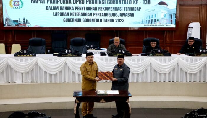 Berikut 12 Rekomendasi DPRD Terkait LKPJ Gubernur Gorontalo