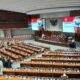 Suasana ruang sidang DPR jelang rapat paripurna DPR ke-13 masa persidangan IV tahun sidang 2023-2024 pada hari ini, Selasa (5/3/2024)/Bisnis.com/Hibata.id
