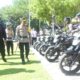 Jelang kedatangan Presiden Jokowi, Kepala Kepolisian Daerah Gorontalo Irjen Pol Drs. Pudji Prasetijanto Hadi memimpin apel persiapan pengamanan/Hibata.id