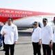Presiden Jokowi tiba di Bandara Djalaluddin, Gorontalo, Minggu (21/04/2024). (Foto: BPMI Setpres)/Hibata.id