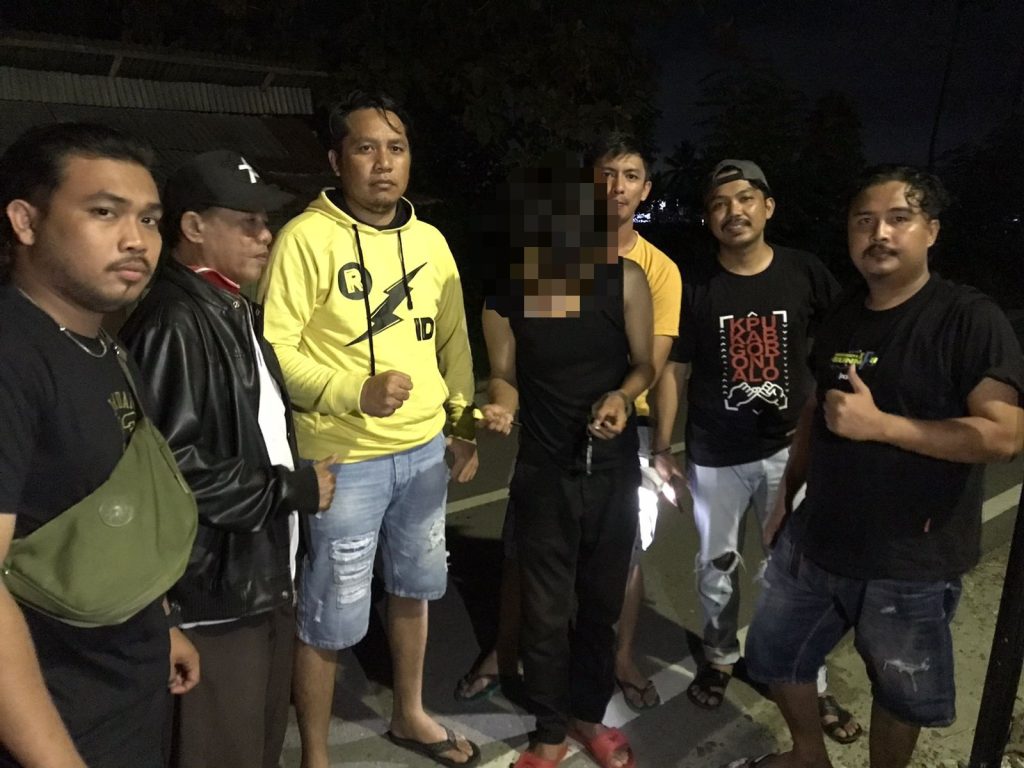 Seorang berinisial AHA (31) warga Kota Tengah, Kota Gorontalo yang berhasil ditangkap polisi. (Foto: Humas Polres Gorontalo)