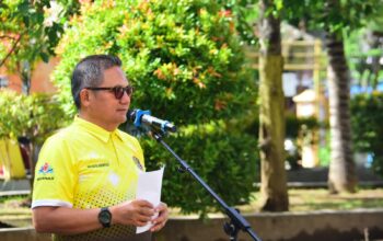Wali Kota Gorontalo Marten Taha saat memberikan sambutan di kegiatan launching BCP pada, Jumat (17/5/2024) (Foto: Humas Pemkot Gorontalo)