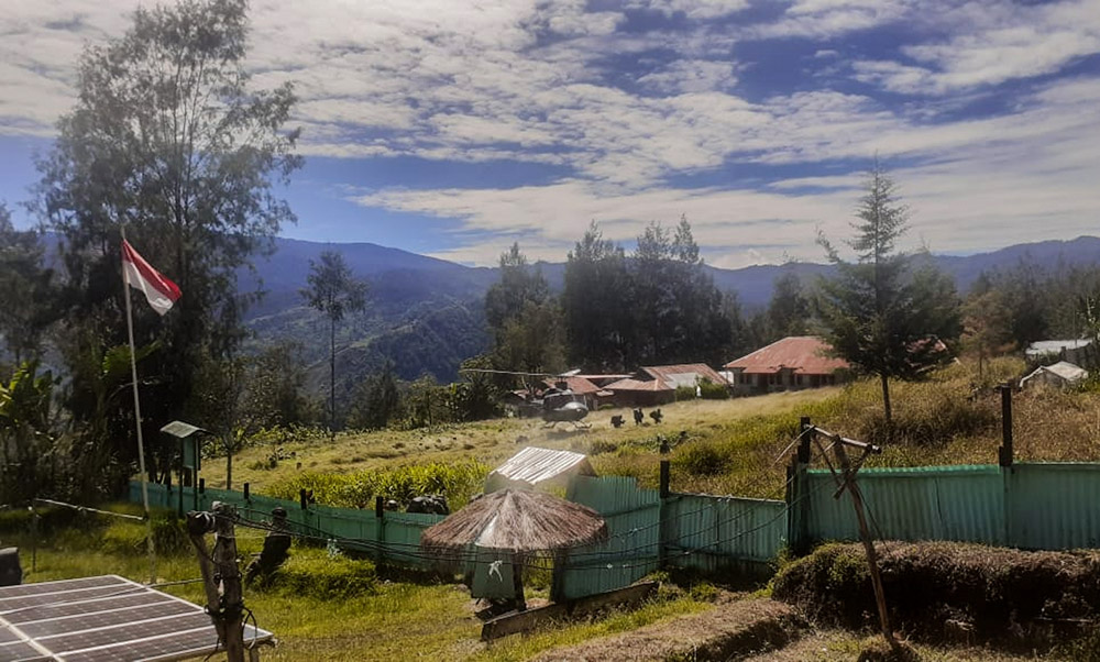 Wilayah Distrik Homeyo, Intan Jaya, Papua, setelah Tiga Hari Dikuasai oleh OPM Berhasil Diamankan Aparat Keamanan TNI dan Polisi. (Foto. TNI