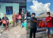 Kingers Sulawesi Bagikan Sembako Untuk Korban Erupsi Gunung Ruang