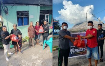 Solidaritas Kingers Sulawesi berikan Bantuan Sembako kepada Masyarakat Terdampak Letusan Gunung Ruang Sulawesi Utara/Hibata.id