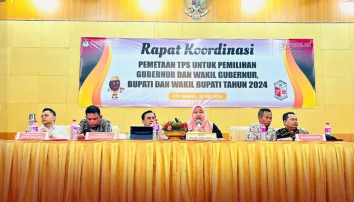 KPU Bone Bolango Gelar Rapat Koordinasi Pemetaan TPS Pilkada 2024