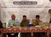 Pengurus PWNU Provinsi Gorontalo saat melakukan konferensi pers. (Foto: Sarjan)