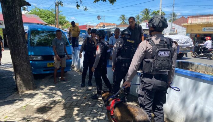 Polda Gorontalo Sisir Terminal Telaga dengan Anjing Pelacak, Ada Apa?
