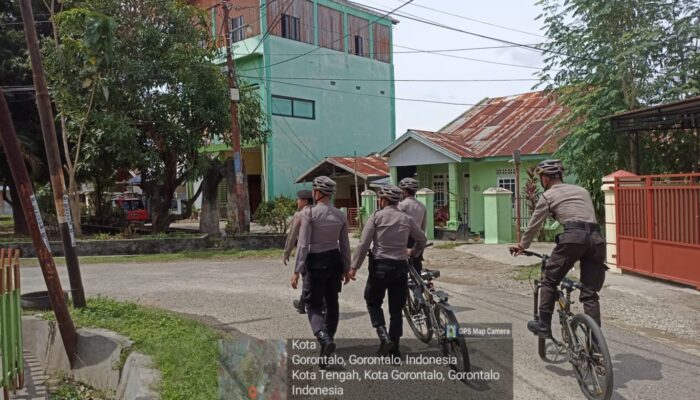 Polda Gorontalo Gunakan Sepeda saat Patroli Perumahan, Tujuannya…