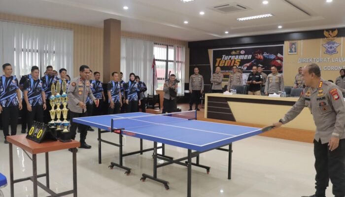 Turnamen Tenis Meja Polda Gorontalo Meriahkan HUT Bhayangkara ke-78