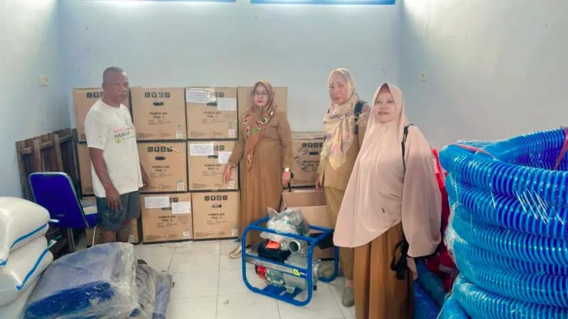 Alat pompa air pertanian yang diberikan oleh Kementerian Pertanian RI. (Foto: Humas Pemkot Gorontalo)