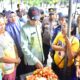 Penjabat (Pj) Wali Kota Gorontalo, Ismail Madjid saat mendatangi lokasi gelar gerakan pangan murah (GPM) di Lapangan Taruna Remaja. (Foto: Humas Pemkot Gorontalo)