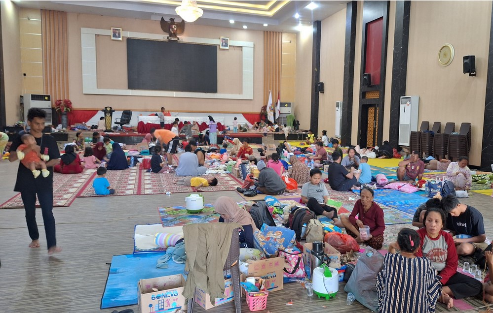 Lokasi pengungsian Korban banjir di Rumah Dinas (Rudis) Walikota Gorontalo/Hibata.id