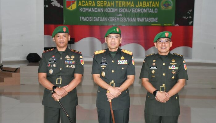 Danrem 133 NW Pimpin Sertijab Dandim 1304 Gorontalo