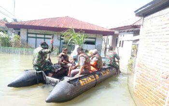Korem 133/NW Dan Bekangdam XIII/Mdk Kerahkan 2 Unit Perahu LCR Guna Optimalkan Penanganan Dampak Banjir Di Wilayah Gorontalo/Hibata.id
