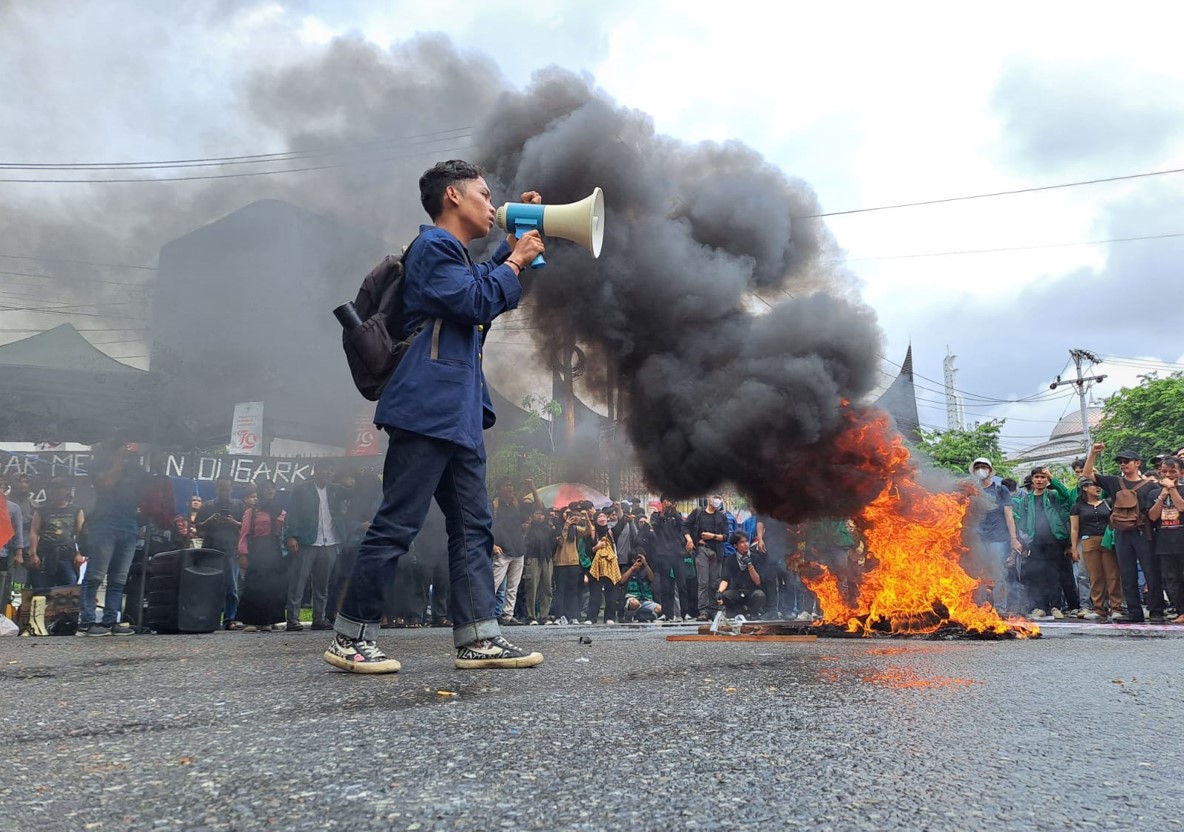 Unjuk rasa merupakan bagian gerakan ‘Peringatan Darurat Indonesia/Hibata.id