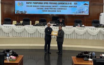 Paripurna Perubahan APBD 2024 Dewan Perwakilan Rakyat Daerah (DPRD) Provinsi Gorontalo/Hibata.id