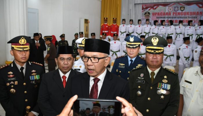 Kasipers Kasrem 133 NW Hadiri Pengukuhan Paskibraka Provinsi Gorontalo 2024