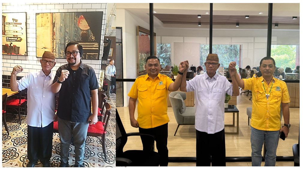 Ismet Mile saat bertemu Petinggi Golkar Bone Bolango dan Demokrat Gorontalo. (Foto: Istimewa)