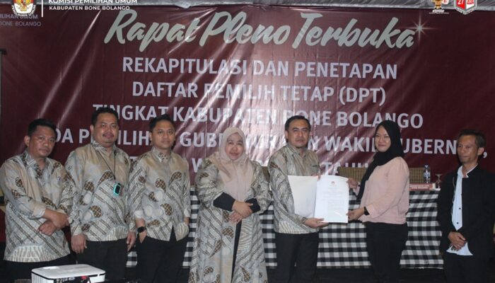 KPU Bone Bolango Tetapkan Daftar Pemilih Tetap untuk Pilkada 2024