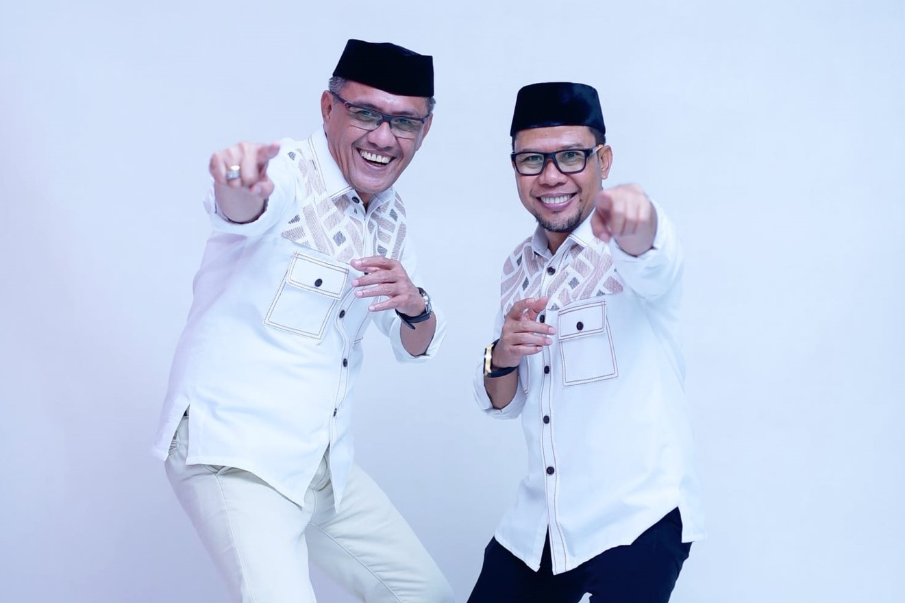 Calon Bupati dan Wakil Bupati Bone Bolango, Amran Mustapa dan Irwan Mamesah, atau lebih dikenal dengan akronim "Amin"/Hibata.id