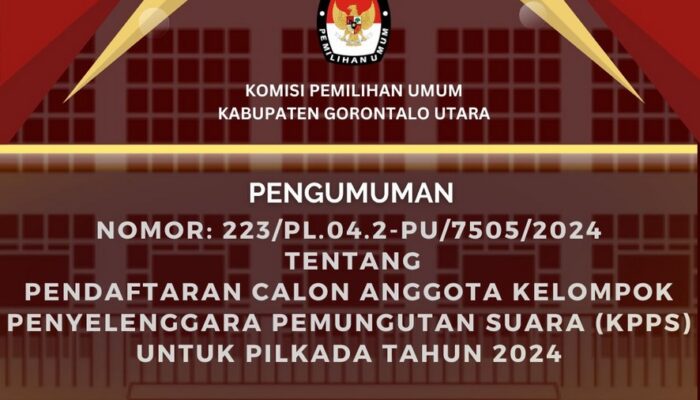 Rekrutmen KPPS Pilkada Gorut 2024 Resmi Dibuka: Berikut Syaratnya