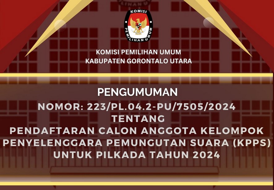 Info Grafis Rekrutmen KPPS Pilkada Gorut 2024/Hibata.id