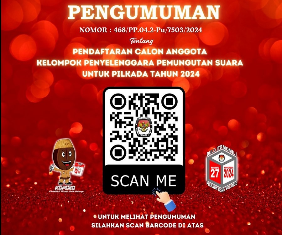 Untuk melihat Pengumuman Pembukaan Pendaftarannya silahkan Scan Barcode di postingan ini yaa/Hibata.id