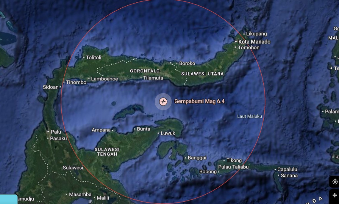 Gempa Gorontalo hari ini/Hibata.id