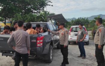 olresta Gorontalo Kota bergerak cepat mengamankan delapan orang yang tengah mabuk/Hibata.id