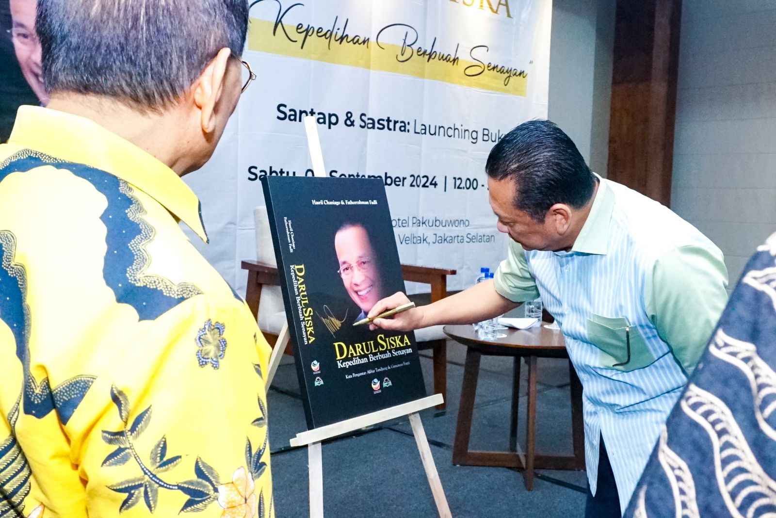 Ketua MPR RI ke-16, Bambang Soesatyo (Bamsoet), memberikan apresiasi atas peluncuran buku "Kepedihan Berubah Senayan,"/Hibata.id