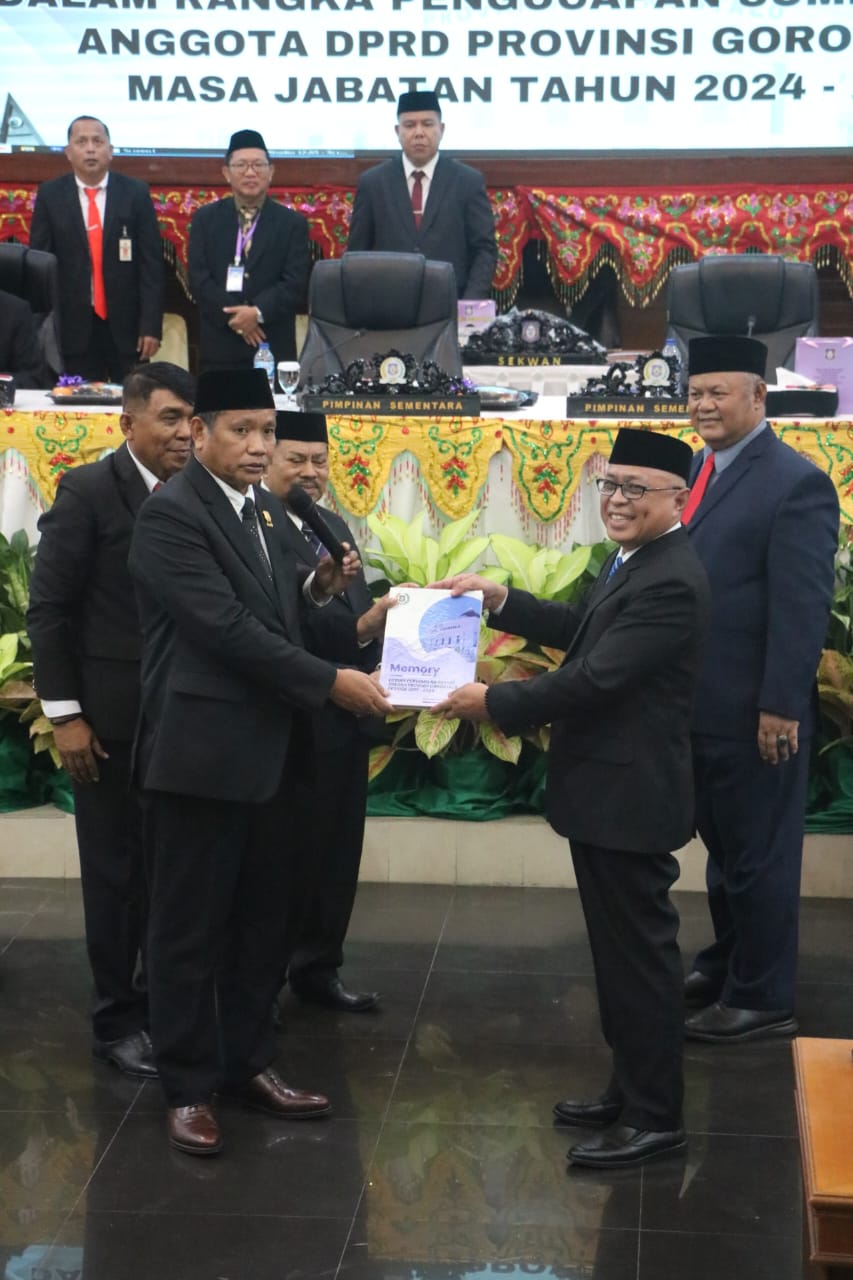 45 Anggota DPRD Gorontalo 2024-2029 Resmi Dilantik/Hibata.id