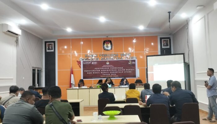 KPU Gorontalo Utara Terima Perbaikan Syarat Administrasi Calon