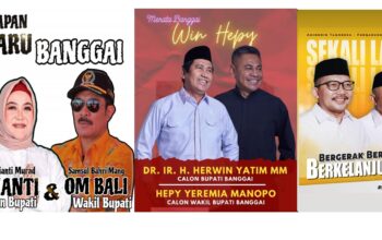 Calon Bupati dan Wakil Bupati Kabupaten Banggai periode 2024-2029.