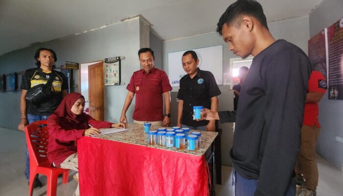Belasan Napi Lapas Pohuwato Jalani Tes Urine, Berikut Hasilnya