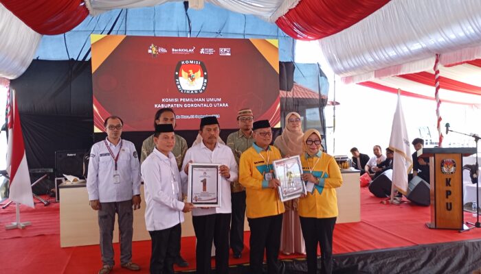 KPU Gorontalo Utara Tetapkan Nomor Urut Pasangan Calon di Pilkada 2024