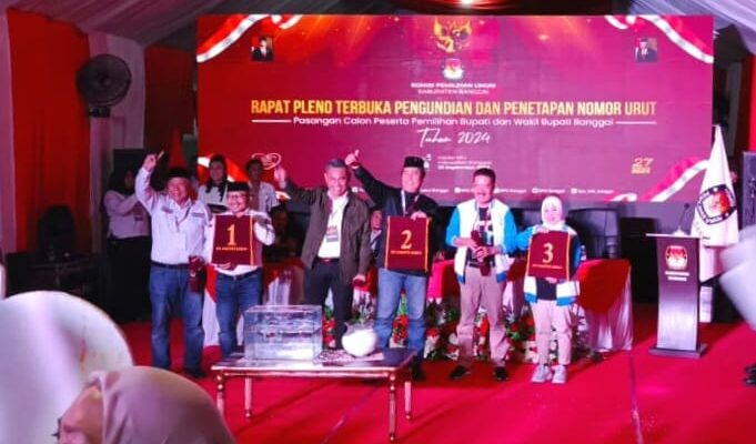 KPU Tetapkan Nomor Urut Paslon pada Pilkada Banggai, Berikut Nomornya