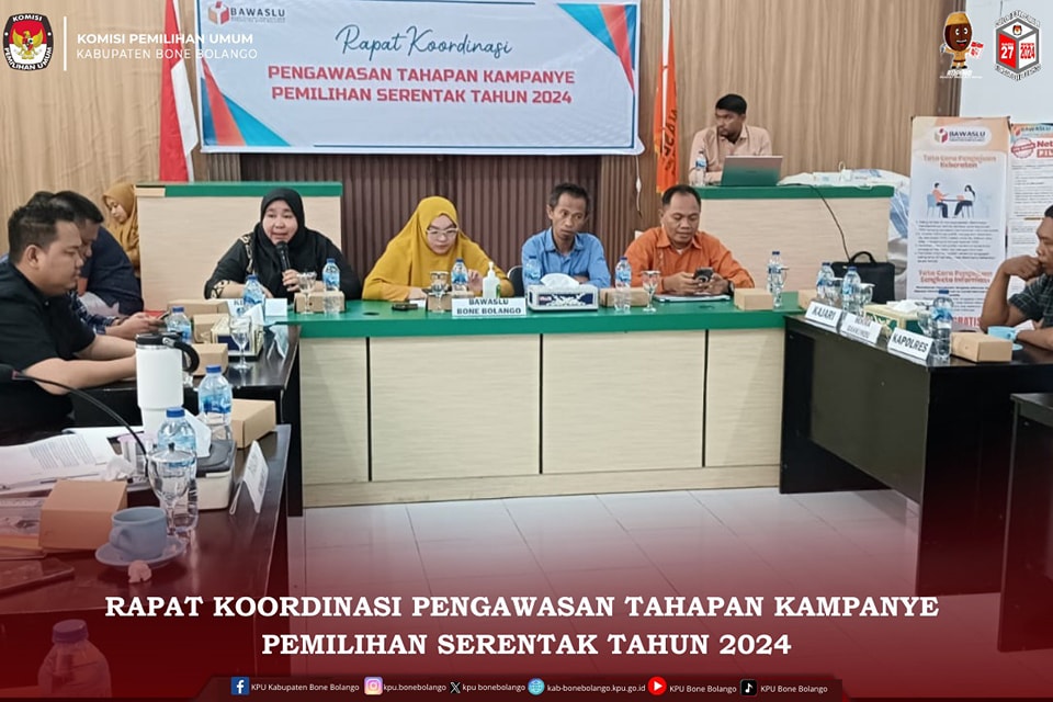 KPU Gelar Rapat Koordinasi Pengawasan Tahapan Kampanye Pilkada Bone Bolango/Hibata.id