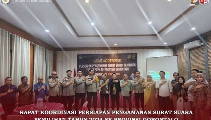 KPU Bone Bolango Hadiri Rapat Koordinasi Pengamanan Surat Suara
