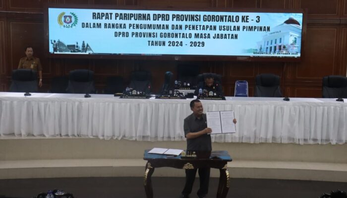 Penetapan Ketua dan Wakil Ketua DPRD Provinsi Gorontalo