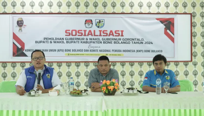 Libatkan KNPI, KPU Bone Bolango Gelar Sosialisasi Pilkada 2024
