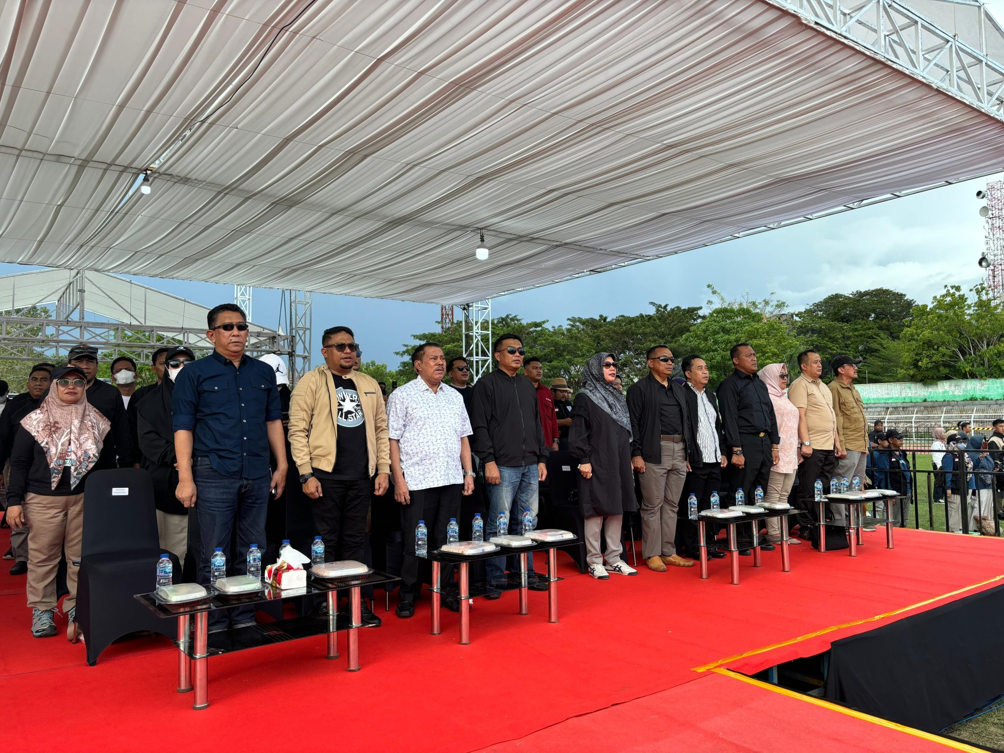 Pimpinan Sementara DPRD Provinsi Gorontalo, Paris Jusuf ikuti Apel Siaga dan Gebyar Pengawasan Pemilu 2024/Hibata.id
