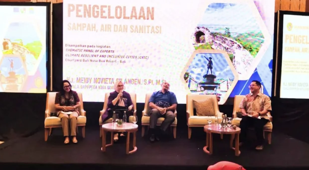 Kepala Bappeda Kota Gorontalo, Meidy N. Silangen saat menjadi pembicara di Climate Resilient and Inclusive Cities (CRIC) Thematic Panel of Experts. (Foto: Humas Pemkot Gorontalo)