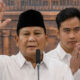 Presiden dan Wakil Presiden Terpilih periode 2024-2029, Prabowo Subianto (kiri) dan Gibran Rakabuming Raka menyampaikan keterangan pers seusai Rapat Pleno Terbuka Penetapan Pasangan Calon Presiden dan Wakil Presiden Terpilih Pemilu Tahun 2024 di Jakarta, Rabu (24/4/2024). Bisnis - Eusebio Chrysnamurti/Hibata.id