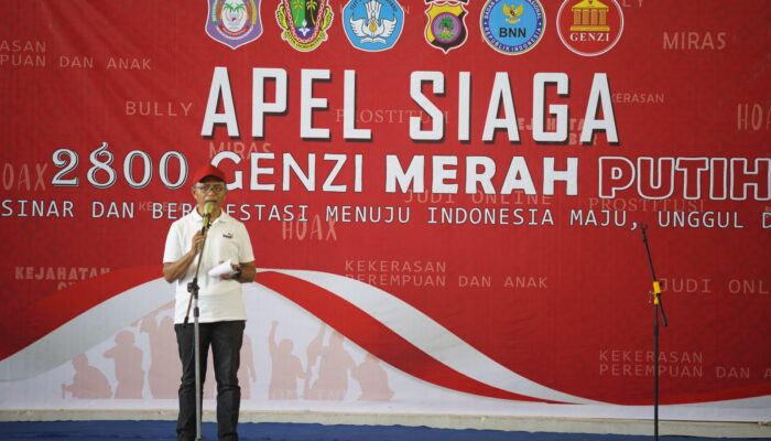 Pj Wali Kota Gorontalo Apresiasi Apel Siaga Genzi Merah Putih